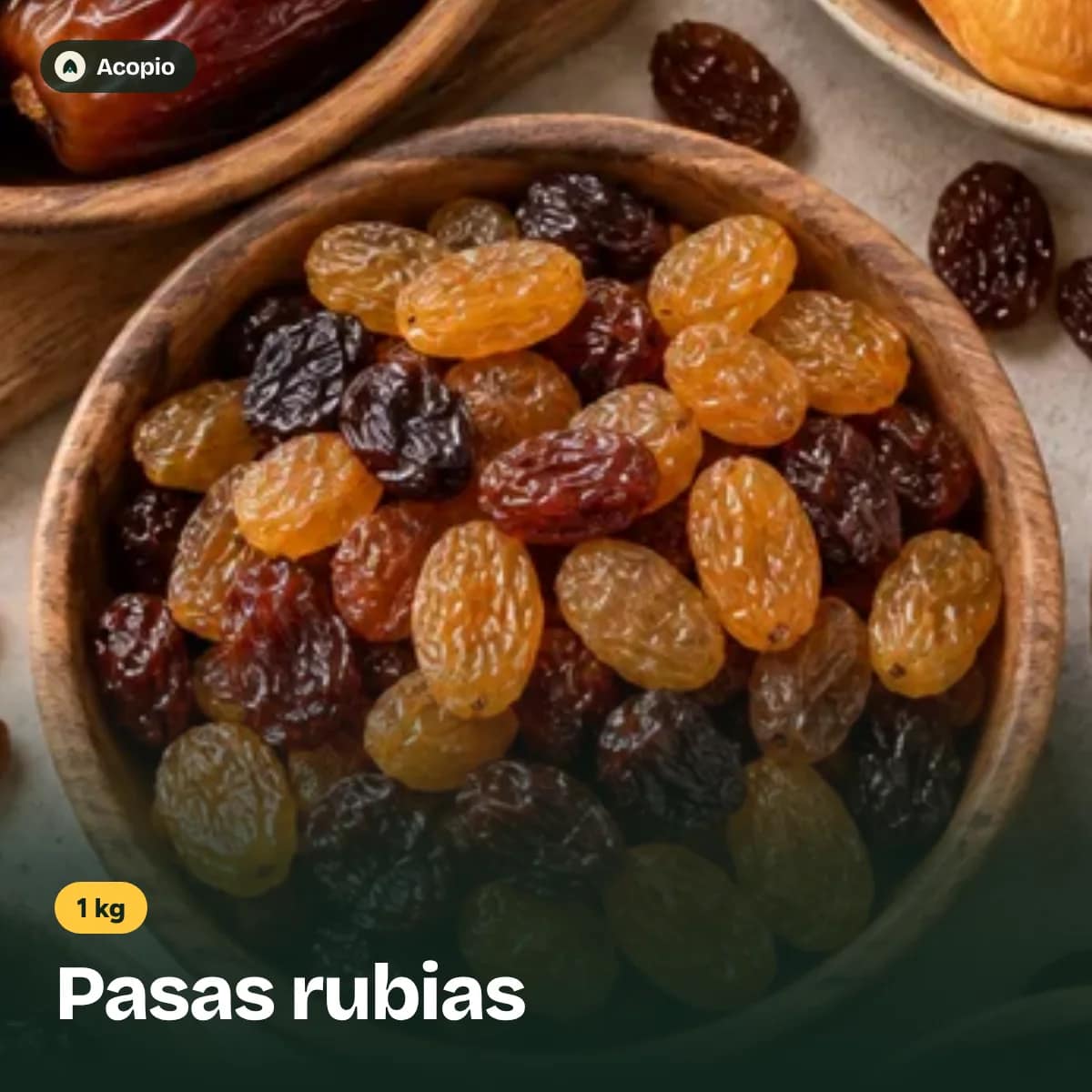 Pasas de uva rubias x 1 kg