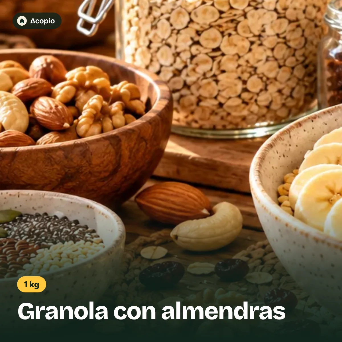 Granola con almendras x 1 kg