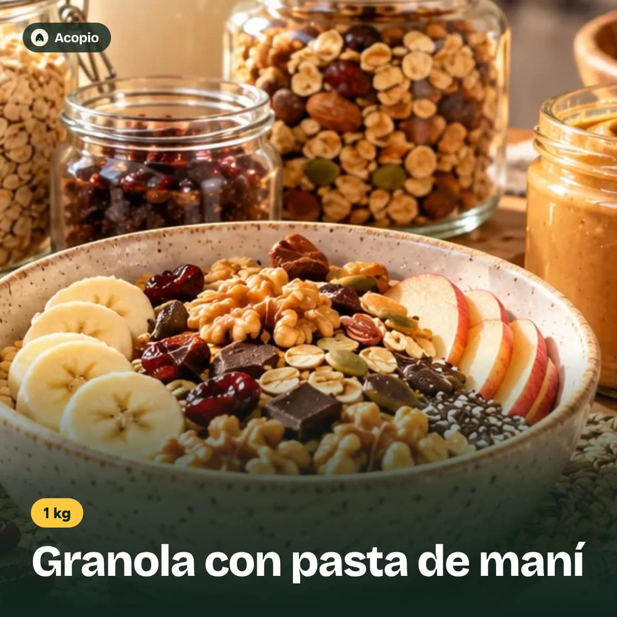 Granola con pasta de maní x 1 kg