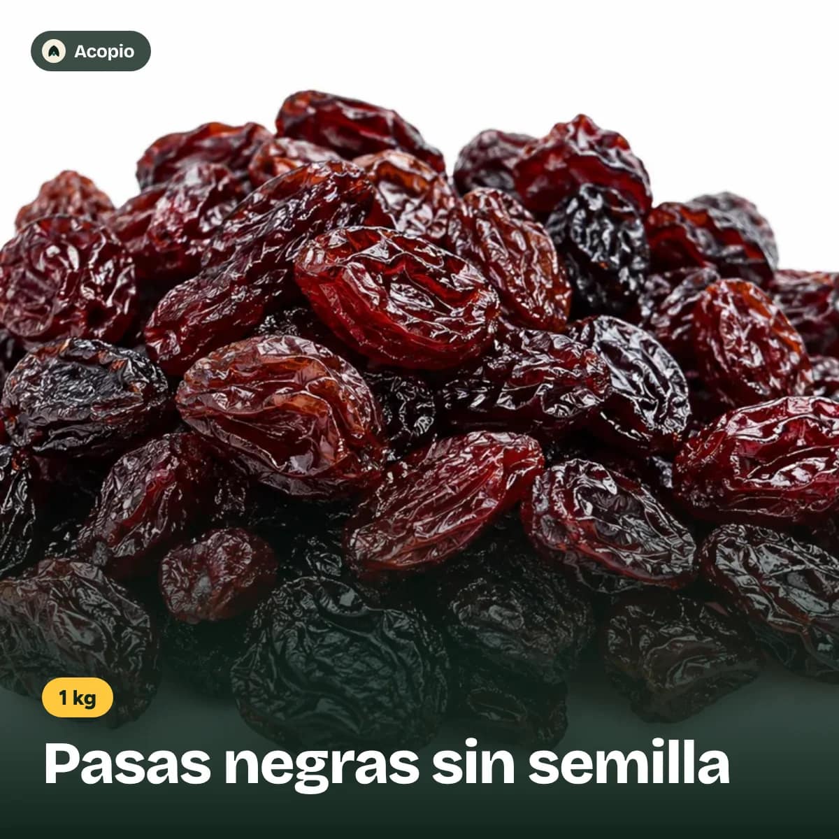 Pasas de uva negras sin semilla x 1 kg